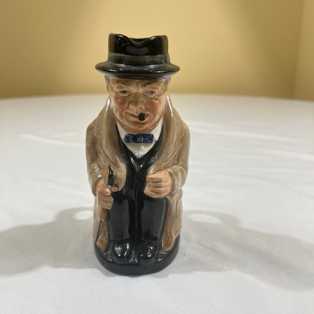 Royal Doulton Winston Churchill Character Jug Small 5.5" Brown Vintage England